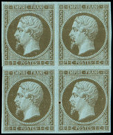 (*) EMPIRE NON DENTELE - (*)  11c   1c. Mordoré, BLOC De 4, TB - 1853-1860 Napoléon III