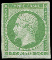 * EMPIRE NON DENTELE - *    12    5c. Vert, Filet Effleuré Dans Un Angle, Frais, B/TB - 1853-1860 Napoléon III