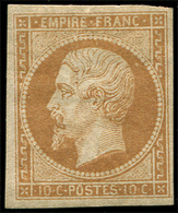 * EMPIRE NON DENTELE - *    13B  10c. Brun Clair, T II, Ch. Un Peu Forte, TB - 1853-1860 Napoléon III