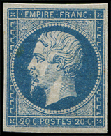 ** EMPIRE NON DENTELE - **   14A  20c. Bleu, T I, TTB - 1853-1860 Napoléon III