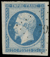 EMPIRE NON DENTELE -  15   25c. Bleu, Obl. PC, Marges énormes, Superbe - 1853-1860 Napoléon III