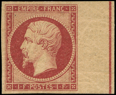 * EMPIRE NON DENTELE - *    L18   1f. Carmin, Bdf Avec FILET D'ENCADREMENT, Très Belle G. D'origine Légèrement Jaunie, T - 1853-1860 Napoléon III