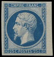 * EMPIRE NON DENTELE - *    R15c 25c. Bleu Clair, REIMPRESSION, Bdf, TB - 1853-1860 Napoléon III