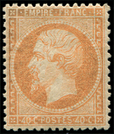 * EMPIRE DENTELE - *    23   40c. Orange, Petit Pelurage, Aspect TB - 1862 Napoléon III