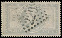 EMPIRE LAURE -  33    5f. Violet-gris, Obl. GC 2293, TB - 1863-1870 Napoléon III Lauré