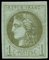 * EMISSION DE BORDEAUX - *    39C   1c. Olive, R III, TB - 1870 Emission De Bordeaux