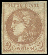 * EMISSION DE BORDEAUX - *    40A   2c. Chocolat Clair, R I, TB. C - 1870 Emission De Bordeaux
