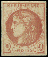 * EMISSION DE BORDEAUX - *    40Af  2c. Brun-rouge, R I, Impression Fine De Tours, TB. C - 1870 Emission De Bordeaux