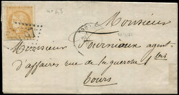 Let EMISSION DE BORDEAUX - Let  43B  10c. Bistre-jaune, R II, Obl. GC 3997 S. LAC, Càd TOURS (30/3/71), TB - 1870 Emission De Bordeaux