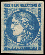 ** EMISSION DE BORDEAUX - **   45Aa 20c. Bleu Foncé, T II, R I, Très Frais Et TTB - 1870 Emission De Bordeaux