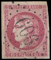 EMISSION DE BORDEAUX -  49   80c. Rose, Oblitéré GC, TB - 1870 Emission De Bordeaux