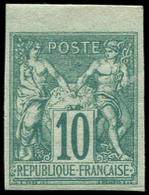 * TYPE SAGE - *    65a  10c. Vert, NON DENTELE, Petit Bdf, TB - 1876-1878 Sage (Type I)