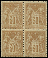 ** TYPE SAGE - **   80   30c. Brun Jaune, BLOC De 4, TB - 1876-1878 Sage (Type I)