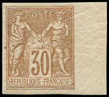 ** TYPE SAGE - **   80b  30c. Brun Jaune, NON DENTELE, Bdf, TTB - 1876-1878 Sage (Type I)