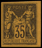 * TYPE SAGE - *    93b  35c. Violet Noir Sur Orange, NON DENTELE, TB. M - 1876-1878 Sage (Type I)