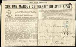 Let LETTRES SANS TIMBRE ET DOCUMENTS DIVERS - Let  Cachet Rond D'A/B Sur LAC De Londres 1781 Pour Nantes Via La Belgique - Autres & Non Classés