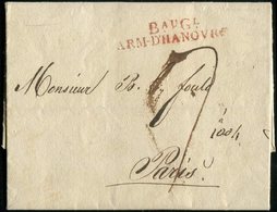 Let MARQUES POSTALES D'ARMEES - Let  MP Rouge BauGl/ARM-D'HANOVRE Sur LAC De 1812, TB - Marques D'armée (avant 1900)