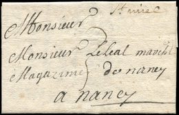 Let OBLITERATIONS PAR DEPARTEMENTS - Let  53/MEUSE MP Manuscrite St Mihiel Sur LAC De 1735, TB - Autres & Non Classés