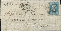 Let BALLONS MONTES - Let  N°29B Obl. Etoile 2/10/70 S. LAC, Au Verso Càd Bureau De Passe De Rouen Et Arr. ETRETAT 15/10, - Guerre De 1870