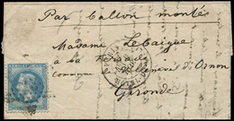 Let BALLONS MONTES - Let  N°29B Obl. Etoile 13 S. LAC, Càd Hôtel De Ville 6/11/70, Arr. VILLENARE D'ORNON 11/11, TB. LA  - Guerre De 1870