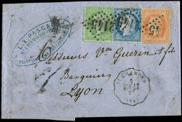 Let AFFRANCHISSEMENTS ET COMBINAISONS - Let  N°20, 31 Et 60A Obl. GC 2145 S. LAC, Conv. St CHAMOND BOE.LY, Arr. Lyon 7/8 - 1849-1876: Période Classique