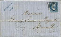 Let POSTE MARITIME - Let  N°14B Obl. PC 1896 S. LAC De Nice, Càd NICE BAT A VAP 5/10/61, TTB - Poste Maritime