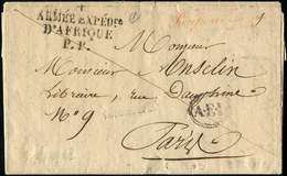 Let LETTRES ET OBLITERATIONS D'ALGERIE - Let  MP ARMEE EXPEDre/D'AFRIQUE/P.P. S. LAC D'Alger Du 30/3/1833, Cursive Rouge - 1849-1876: Période Classique