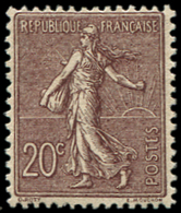 ** EMISSIONS DU XXème SIECLE - **   131a  Semeuse Lignée, 20c. Brun-lilas Foncé, Bien Centré, TB - Neufs