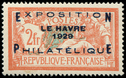 * EMISSIONS DU XXème SIECLE - *    257A  Expo Le Havre, 2f. Orange Et Vert, Infime Ch., Bon Centrage, TTB - Neufs
