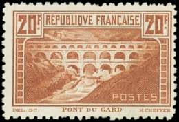 * EMISSIONS DU XXème SIECLE - *    262B  Pont Du Gard, 20f. Chaudron Clair, T I, Dentelé 11, TB - Neufs