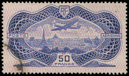 POSTE AERIENNE -  15  50f. Burelé, Oblitéré, TB - 1927-1959 Neufs