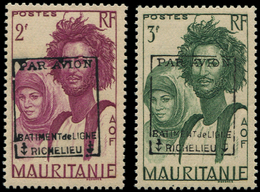 ** Poste Aérienne Militaire - **    4/5 : 2f. Lilas Et 3f. Vert De Mauritanie, TB. C - Poste Aérienne Militaire