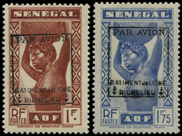 * Poste Aérienne Militaire - *     6/7 : 1f. Brun-rouge Et 1f75 Outremer Du Sénégal, TB - Poste Aérienne Militaire