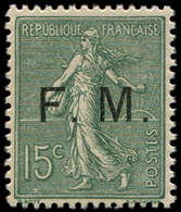 ** FRANCHISE MILITAIRE - **   3    15c. Vert-olive, Bon Centrage, TTB - Timbres De Franchise Militaire