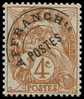 ** PREOBLITERES - **   40a Blanc, 4c. Brun Jaune, T II, TB. C - 1893-1947