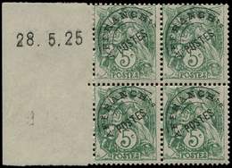 ** PREOBLITERES - **   41  Blanc, 5c. Vert, BLOC De 4, Bdf Gauche Daté 28/5/25, TB - 1893-1947