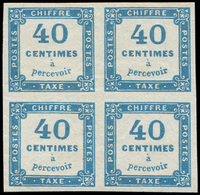 (*) TAXE - (*)  7   40c. Bleu, BLOC De 4, TB - 1859-1959 Neufs