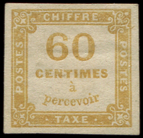TAXE -  8   60c. Jaune Bistre, Ch. Un Peu Forte, TB - 1859-1959 Neufs