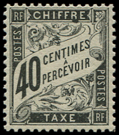 ** TAXE - **   19  40c. Noir, TB - 1859-1959 Neufs