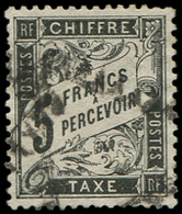 TAXE -  24   5f. Noir, Obl. Triangle, Bon Centrage, TB. Br - 1859-1959 Neufs