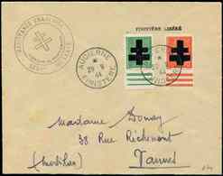 Let TIMBRES DE LIBERATION - Let  AUDIERNE 6 Et 8 : 70c. Et 80c. Surch. T II Obl. 20/9/44 S. Env., TB, Signé Mayer - Libération