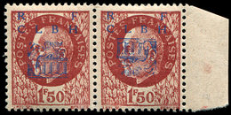 ** TIMBRES DE LIBERATION - **   DECAZEVILLE 6 : 1f50 Brun-rouge, PAIRE T I + T III, Bdf, TB - Libération