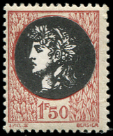 ** TIMBRES DE LIBERATION - **   LA MURE 1 : 1f50 Brun-rouge, Médaillon Noir, TB, Signé Mayer - Libération