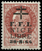 ** TIMBRES DE LIBERATION - **   NICE 12 : 1f50 Brun-rouge, TB. C - Libération