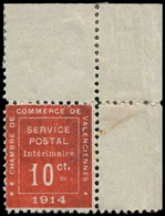 * Spécialités Diverses - *    GUERRE VALENCIENNES 1 : 10c. Vermillon, Cdf, Infimes Adh., TB - Guerre (timbres De)