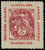 ** VARIETES - **   108b  Blanc,  2c. Brun-lilas, T II Sur Porte-timbres AIGLOLINE, TB - Neufs