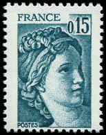 ** VARIETES - **   1966a  Sabine, 0,15 Vert Bleu, 2 Bandes De Phospho, TB. J - Neufs