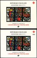 VARIETES -  2175/76 Carnet Croix Rouge 1981, Date "1981" ABSENTE Sur La Couverture, RR, TB - Neufs
