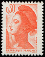 ** VARIETES - **   2182a  Liberté, 0,30 Orange, SANS PHOSPHO, TB - Neufs