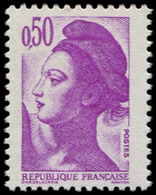 ** VARIETES - **   2184b  Liberté, 0,50 Violet, SANS PHOSPHO, TB. C - Neufs